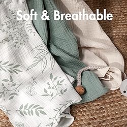 Muslin Swaddle Blankets for Newborn, 3 Pack