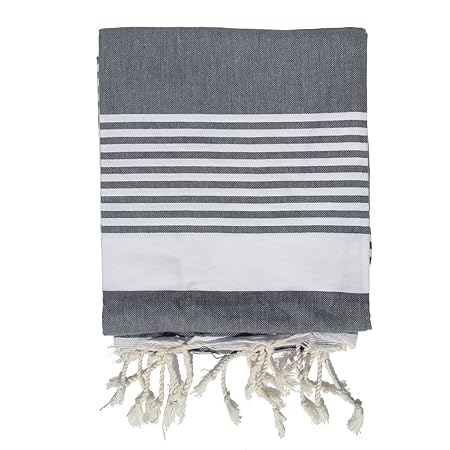 Hamamtuch / Fouta aus reiner Baumwolle - Grau