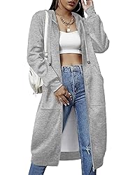 ELESOL Women's Casual Long Fleece Hoodies