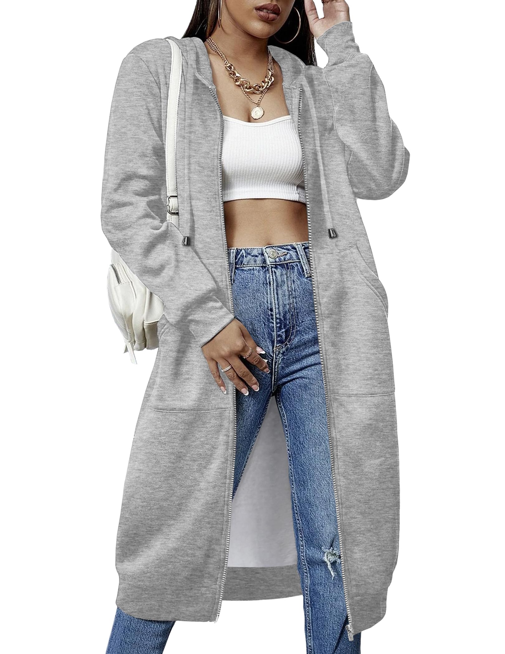 ELESOL Women's Casual Long Fleece Hoodies