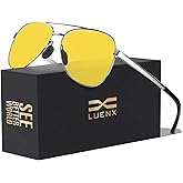 LUENX Aviator Sunglasses for Men Women Polarized - UV400 Protection, Stylish Shades, Driving, Outdoor Activities