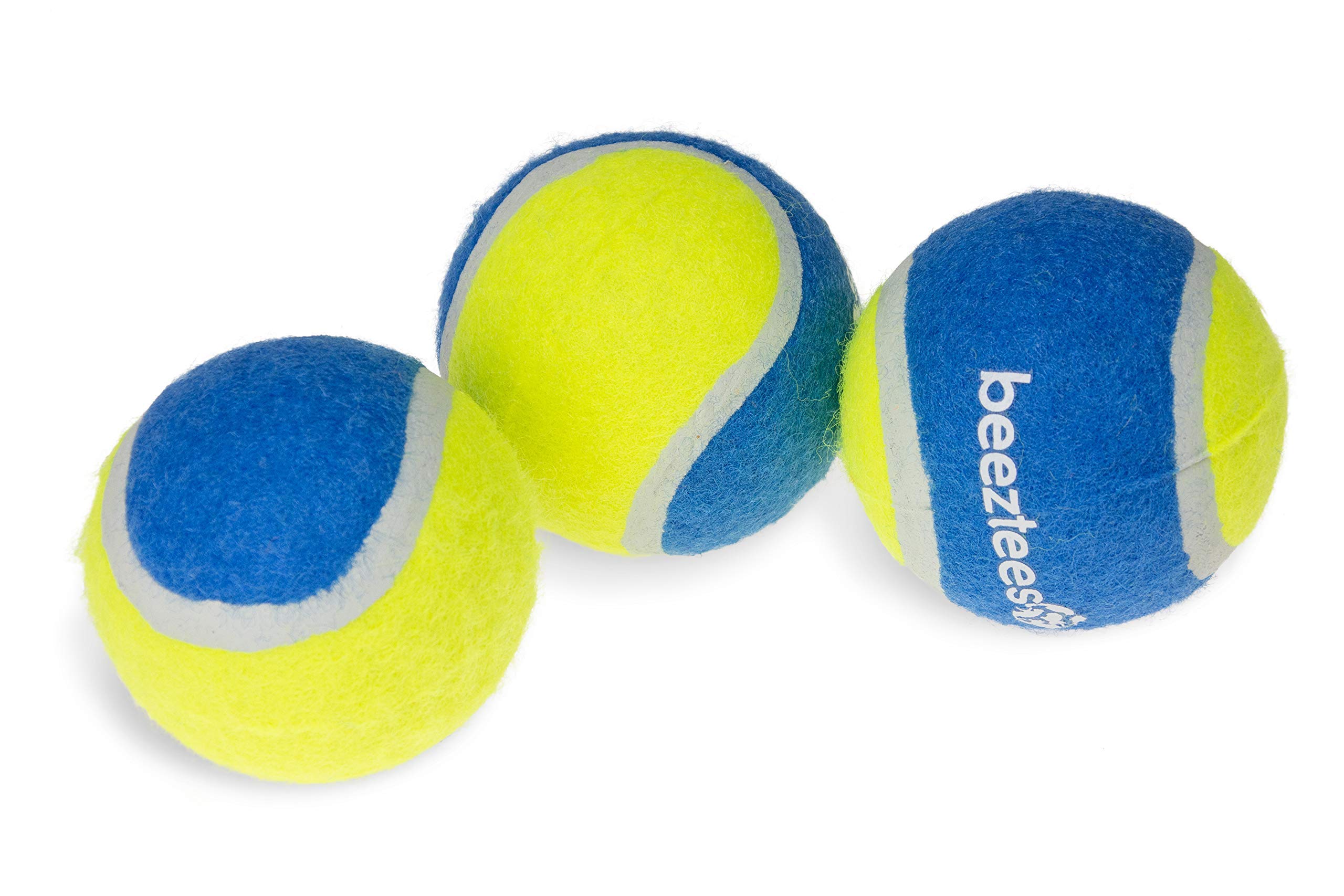 Beeztees Fetch Tennis Ball Diameter 6.3 cm Blue/Yellow Pack of 3