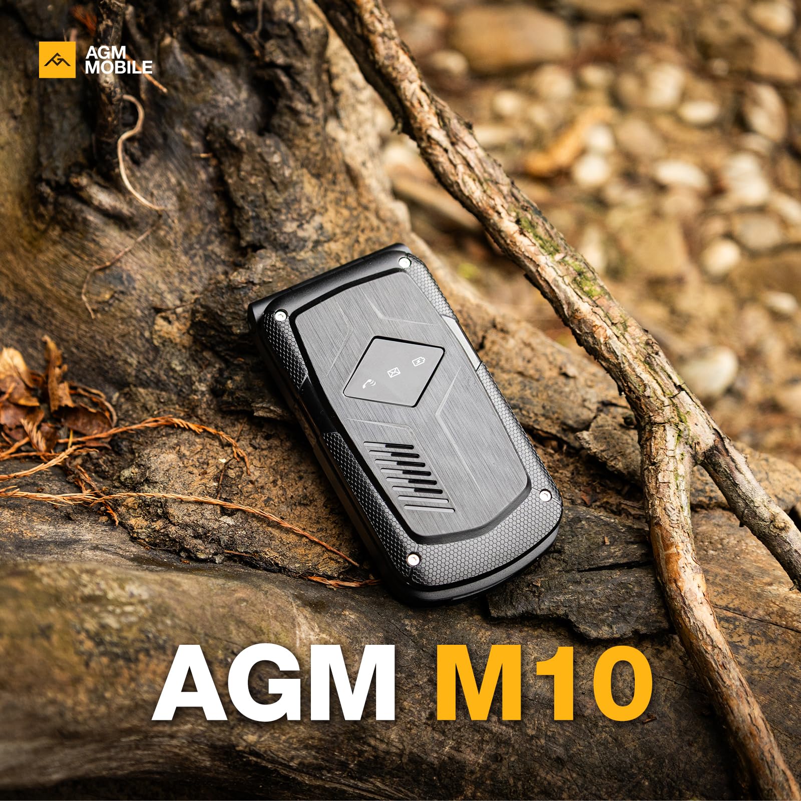 AGM M10 Rugged Basic Flip Phone, 4G Feature Cell Phone, Simple Mobile Phones, Pocket-Sized, Waterproof & Drop-Proof, Speed Dial, Large Fonts & Big Buttons, 98dB Speaker, Dual SIM, for T-Mobile ONLY