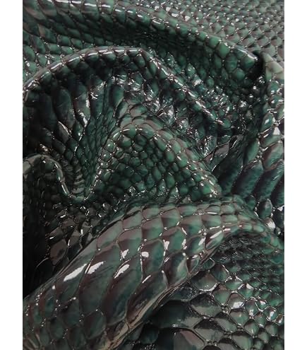 Fosil Shiny Snake Gray And Green Genuine Leather Ancient snake wore green main image 4