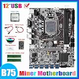 Lodokdre B75 ETH Mining Motherboard 12 USB G630 CPU 8GB DDR3 RAM 128GB SSD Kit view 6