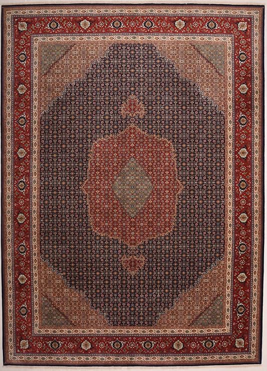 Amazon Com Catalina Rug Signature Persian Rug Tabriz Wool Blue Herati 11x15 Hand Knotted Oriental Carpet One Of A Kind Taghi Pour Master Workshop 11 2 X 15 5 Kitchen Dining