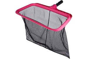 LALAPOOL Professional Luxury Pool Skimmer/Pool Cleaner, Pool Leaf Net & Heavy Duty Reinforced Swimming Pool Deep-Bag Rake Net,Fine Mesh Net, for Outdoor & Indoor Swimming Pools,Hot Tub and Spas (Ruby red)