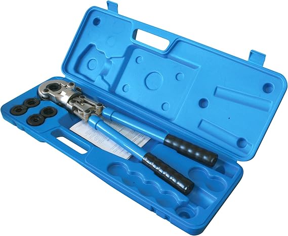 Mallette Complete Avec Pince A Sertir Manuelle Hydraulique Pour Raccords Per Et Multicouche Diametres 12 A 26mm Et De Profil H Amazon Fr Bricolage