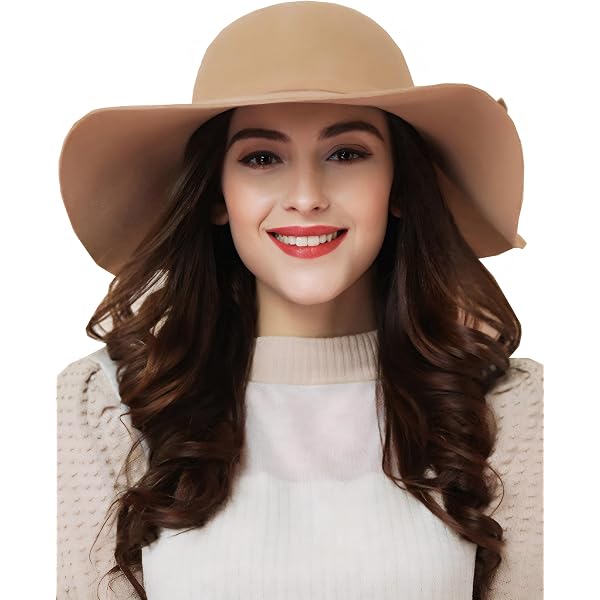 Borbonese Wool Felt Wide Brim Hat Women Bicolor Hats Borges & Scott Julia Boa - Wide Brim Ladies Hat - 100% Wool  main image 2