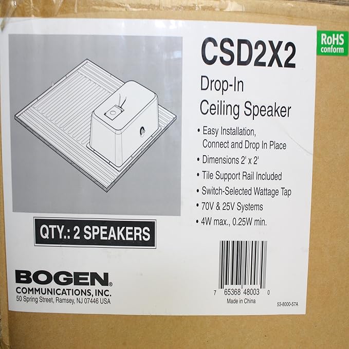 bogen 2x2 ceiling speakers