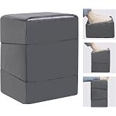 Ganondorf 3PCS Foot Rest for Under Desk at Work Adjustable Foot Rest Under Desk Ergonomic Foot Stools for Under Office Desk Extra Large Leg Pillow for Underdesk Footrest with Warm Sherpa Topper, Grey