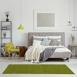 THE RUGS Living Room Shaggy Rug 80x300 cm Green 30 mm Thick view 3