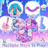 LAWOHO 6 Packs Axolotl Slime Kit Cloud Butter Clear Slime Set 360ml view 5