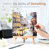 Nicpro 20 Pcs Miniature Paint Brushes Set with Nylon Case for Model Details view 8