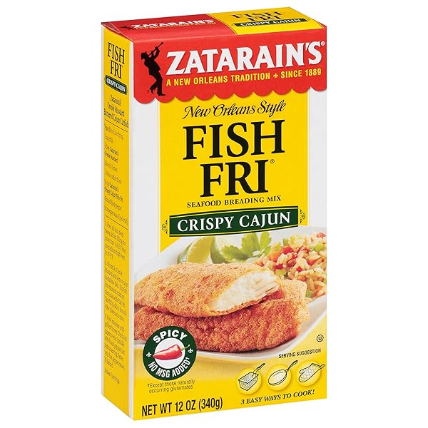 ZATARAIN’S CRISPY CAJUN FISH FRI SEAFOOD BREADING MIX, 12 OZ