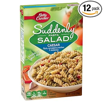 Amazon Com Betty Crocker Suddenly Salad Caesar Pasta Salad 7 25 Oz Box Pack Of 12 Grocery Gourmet Food