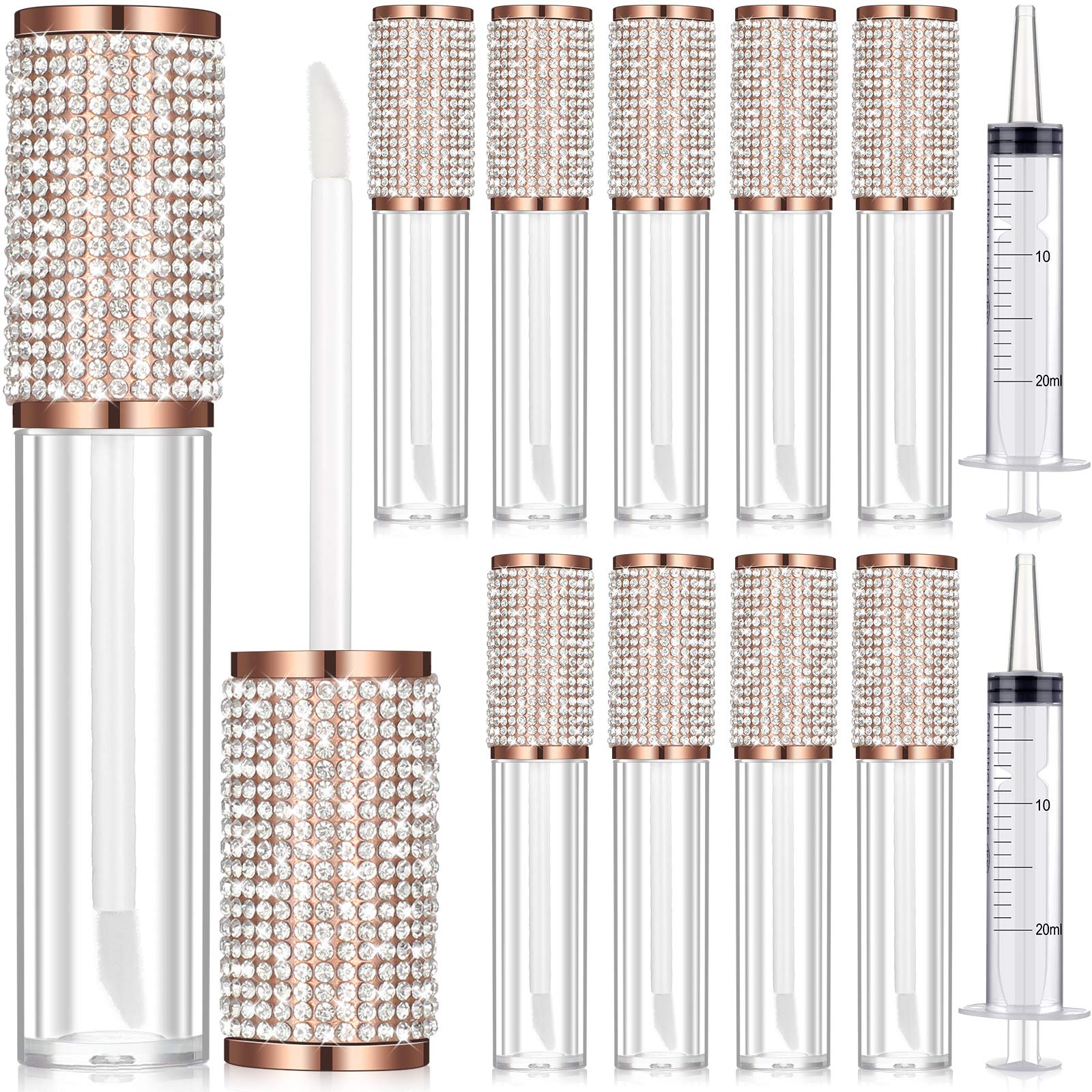Buy 12 Pieces Crystal Rhinestone Lip Gloss Wand Tubes Set, Includes 10