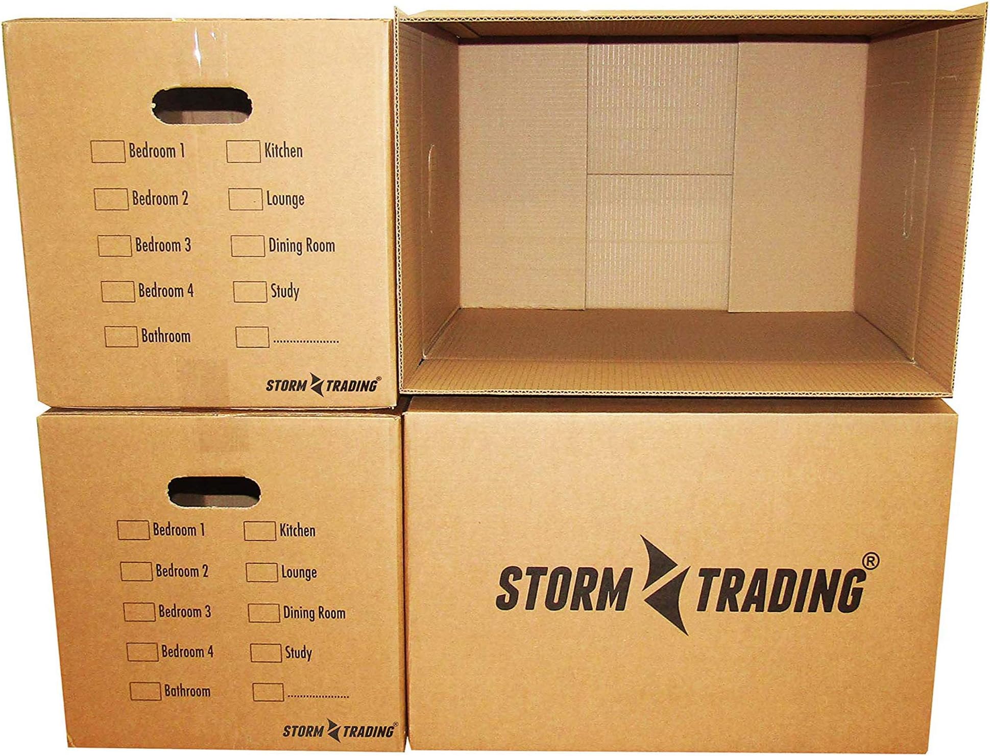 Cardboard Box 35 x 35 x 55 cm, Cardboard Moving Boxes, Double Wall Pack of 10