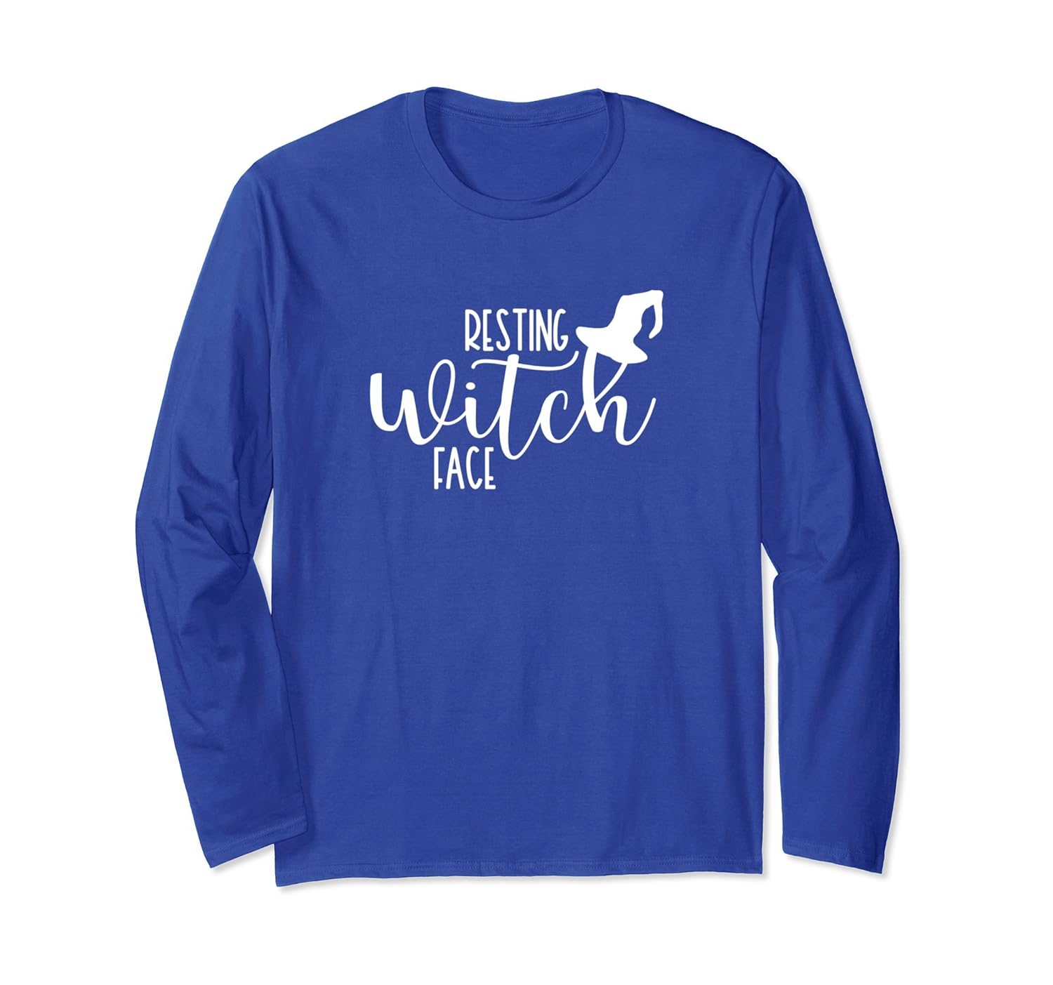 Funny Halloween Long Sleeve Shirt Resting Witch Face-ANZ