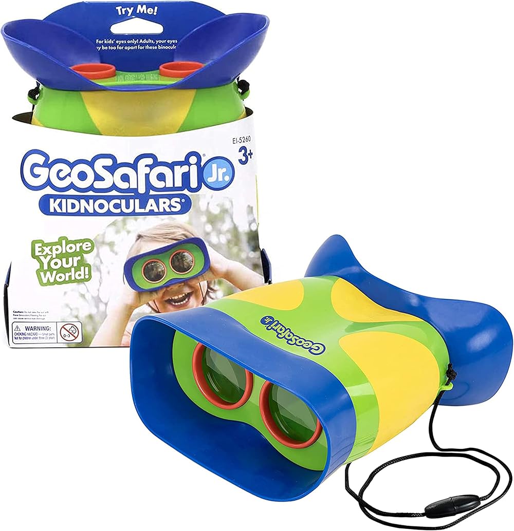 Educational Insights GeoSafari Jr Kidnoculars Ages 3+ Focus-Free Toddler Toy