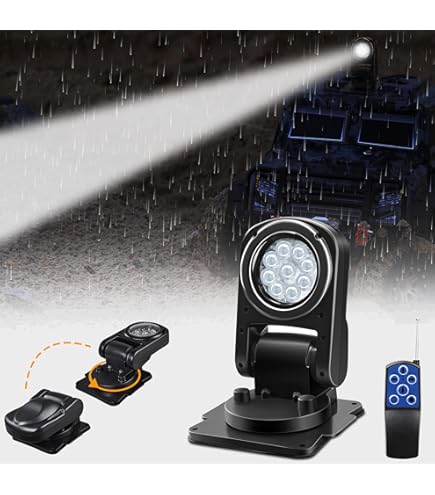 Amazon.com: Led Search Light 7 Inch 70W 360 Degrees Rotating