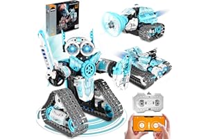 MOJINO STEM Robot Building Kit for Boys 6-12, APP & Remote Control RC Toy for Kids Science LearningDIY Educational Gift Set for Age 6 7 8 9 10 11 12+ Boys & Girls