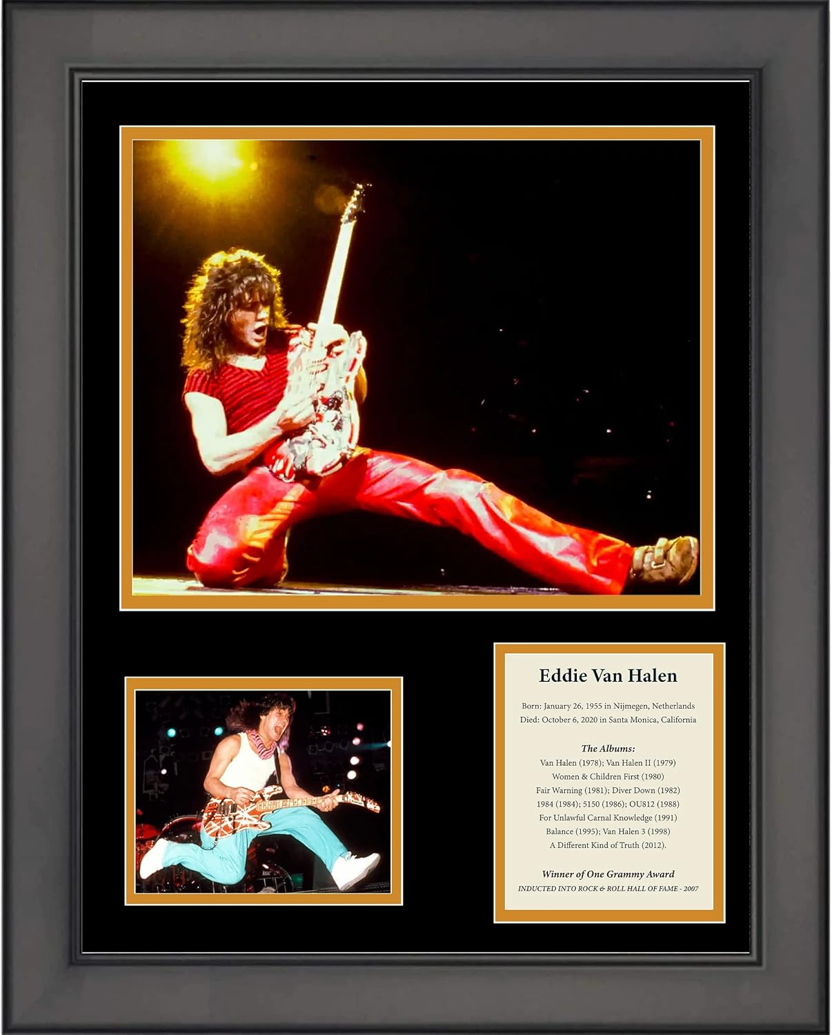 Photographs - HOFSM.COM Hall of Fame Sports Memorabilia Framed Eddie Van Halen 12