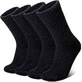 Eyean Men Merino Wool Socks Thermal Hiking Winter Ski Warm Thick Cozy Boot Socks 4 Pairs