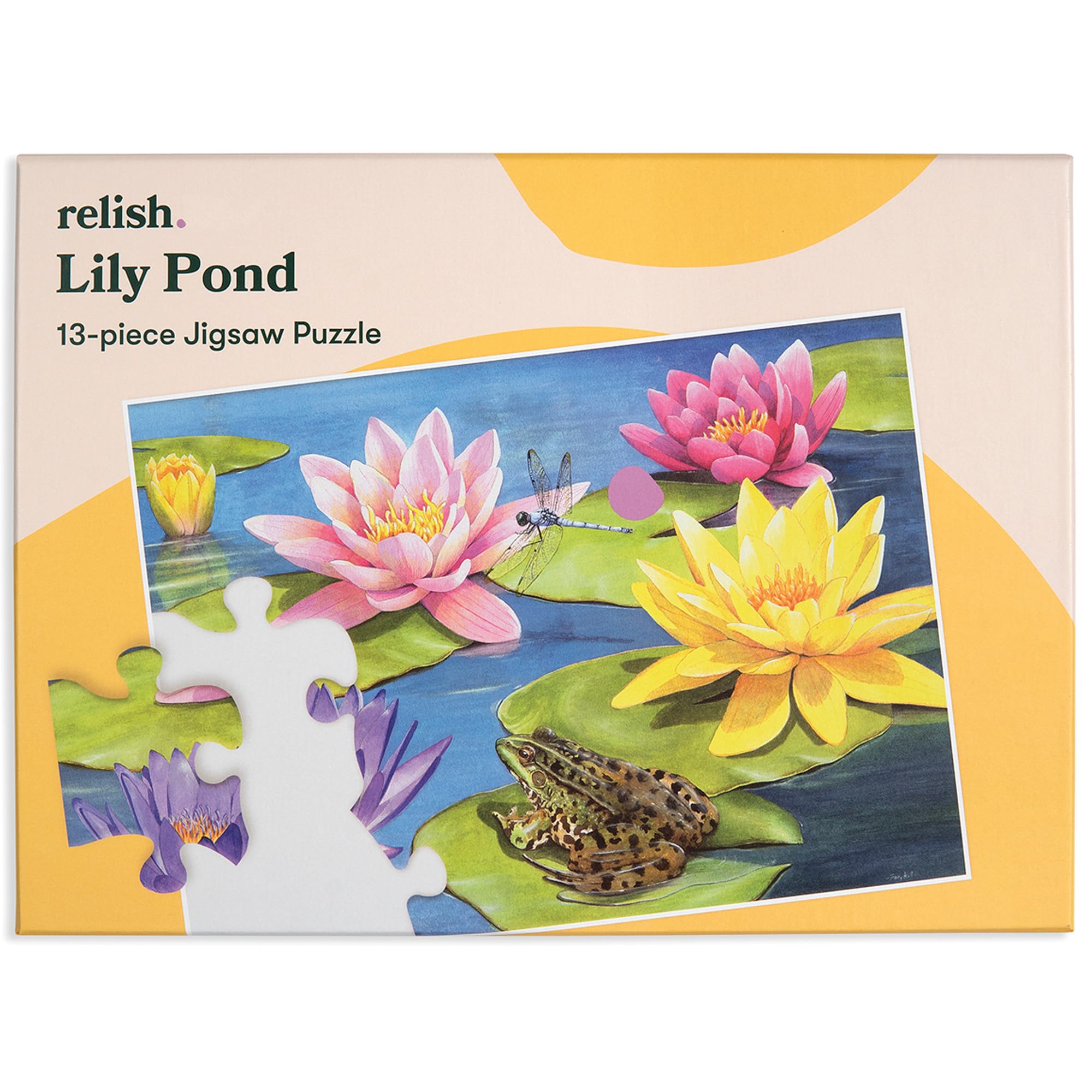 Relish - Dementia Jigsaw Puzzles for Adults - 13 Piece Lily Pond Puzzle - Activities & Gifts for Elderly People with Alzheimer's