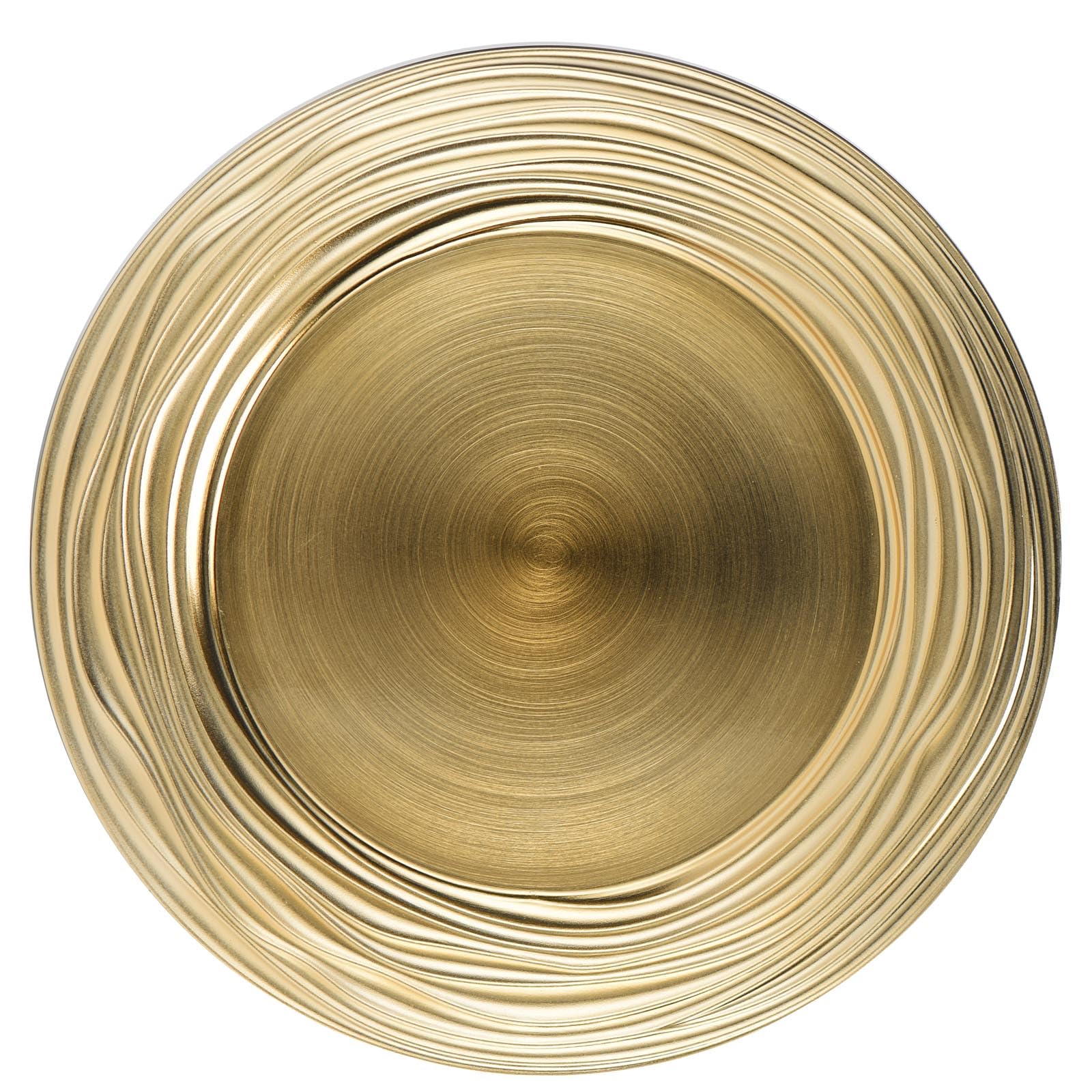 Photo 1 of CAMOFOXIN 13 Inch Round Charger Plates, Set of 6, Dinner Chargers Bulk Wedding (Gold)