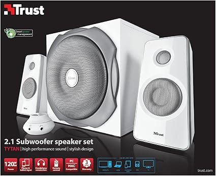 trust 120 watt 2.1 speaker set