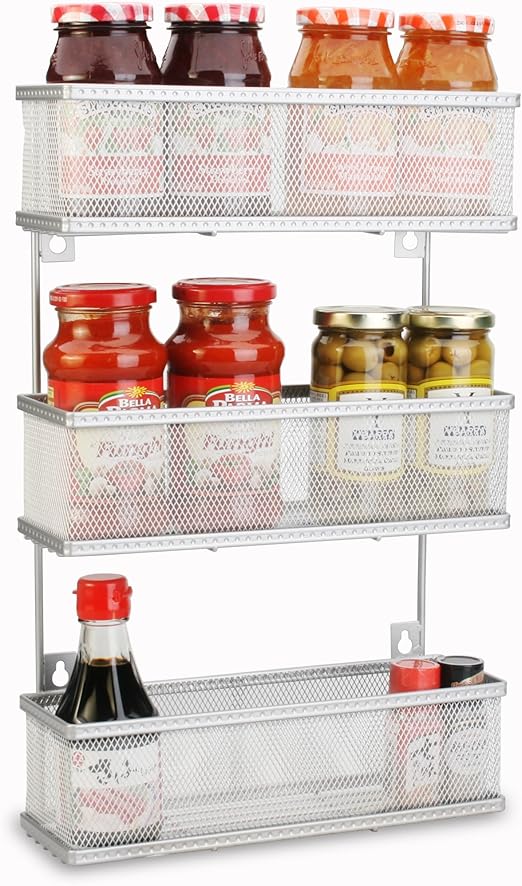 Amazon Com Artestia Wall Mount 3 Tier Metal Wire Mesh
