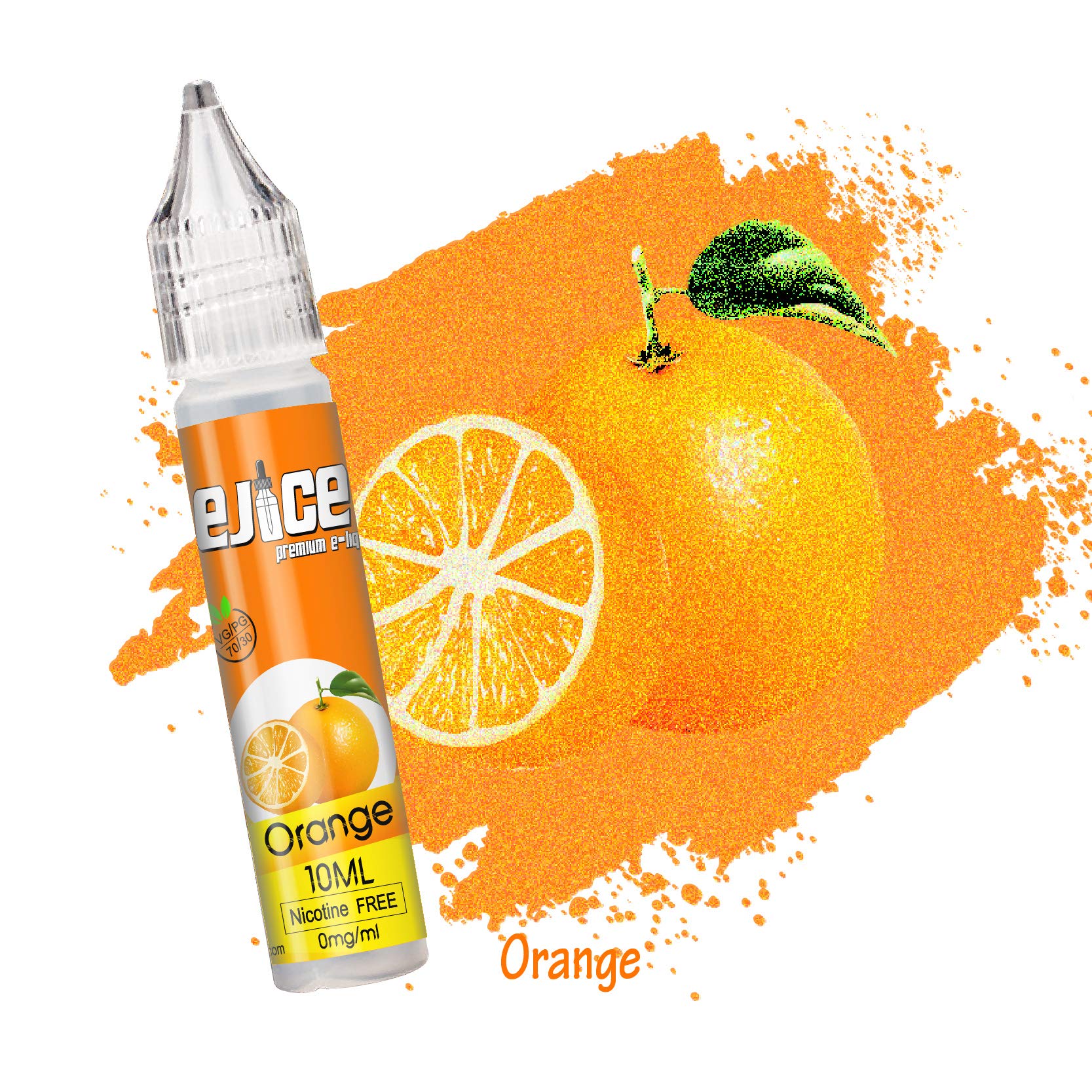 5 X 10ml E-liquide pour Cigarette Electronique Liquide sans Nicotine ni Tabac avec 70% VG 30% PG de Fruits (Citron framboise, Litchi à fleurs de cerisier, Gâteau au citron, Lait de mangue, Orange)