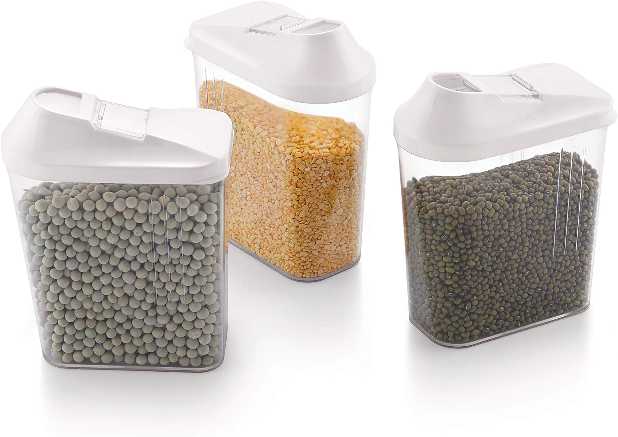 Steelo Skippar Plastic Kitchen Storage Container Set Kitchen Organiser Air Tight Container Set Fridge safe US FDA Approved PET Food Grade Heavy Duty Material, BPA Free (Brown, 750 ML, Pack of 3)