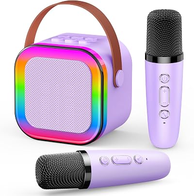 Dislocati Karaoke Machine with 2 Microphones for Kids 3-12 Years