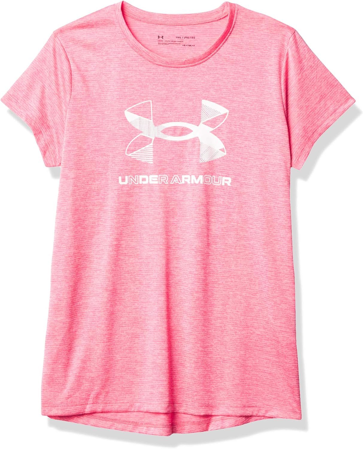 Under Armour Girls' Graphic Twist Big Logo Short-Sleeve T-Shirt: Clothing