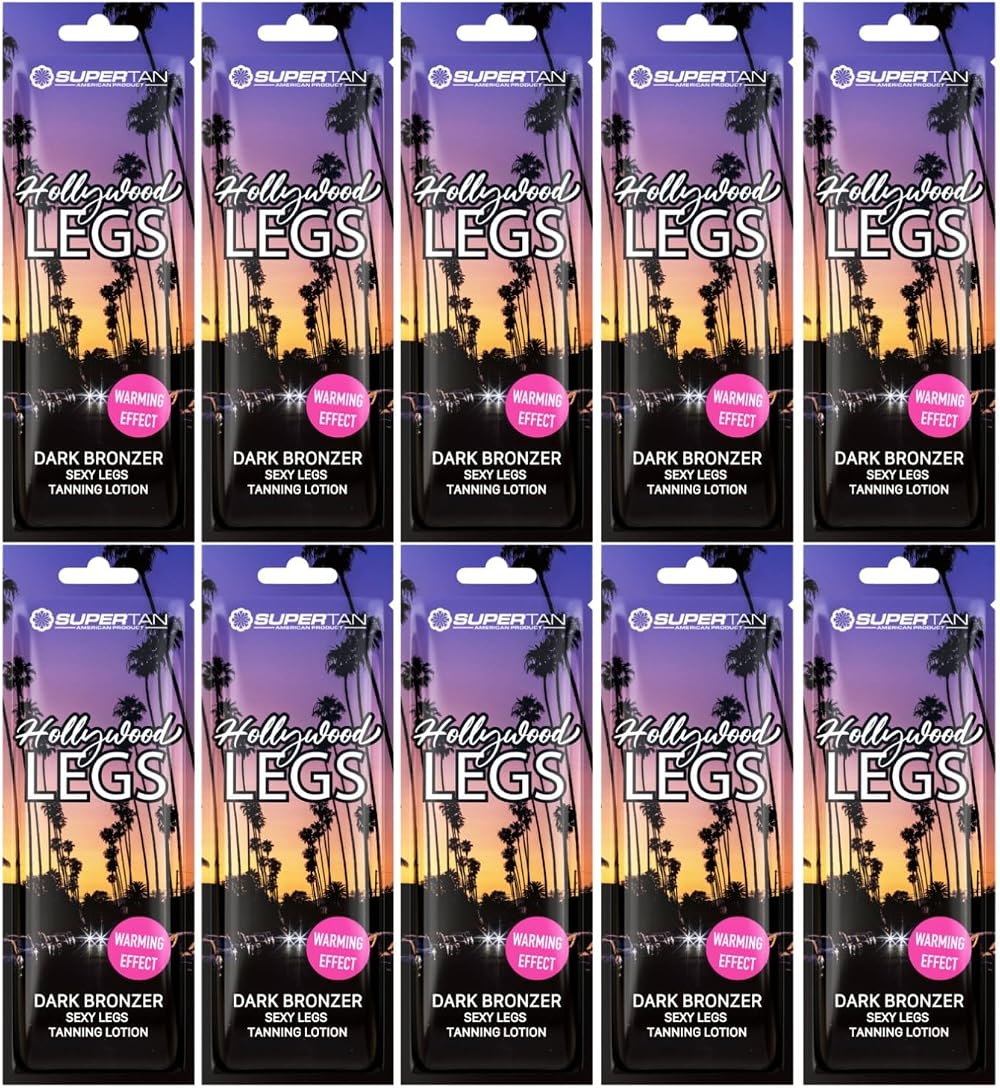 Supertan California Hollywood Legs Bronzer Pack of 10 x 10ml Dark Tan Thermo