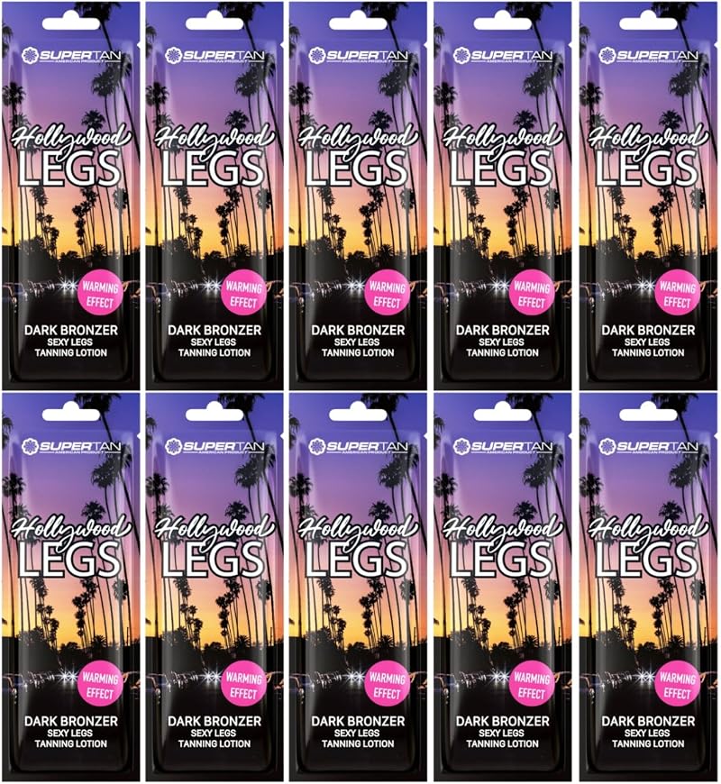 Supertan California Hollywood Legs Bronzer Pack of 10 x 10ml Dark Tan Thermo