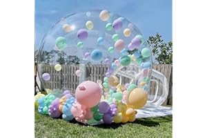 ZAFIED Inflatable Bubble House for Kids, 13Ft Clear Blow Up Balloon Dome with 6.5'L Tunnel, Outdoor Transparent Commercial Grade PVC Bubble Tent with 950W Air Blower & 600W Air Pump for Party, Yard