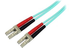 StarTech.com 2m (6ft) LC/UPC OM4 Multimode Fiber Optic Cable, 50/125, 100G, Low Insertion Loss, LSZH Fiber Jumper Cord