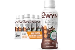 OWYN Only What You Need Protein Shake, High Protein Complete Nutrition Drink, Chocolate, 12 Fl Oz (12 Pack)