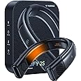 TORRAS COOLiFY 2S Neck Fans that Blow Cold Air [Limited Version], Neck Air Conditioner with Long Battery, Orange-blue-Change Neck Fan, Smart App Control Neck Fan Rechargeable, Black