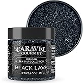 Black Lava Hawaiian Sea Salt for Seasoning, Grilling, and Finishing – Mild, Smoky Black Salt with Activated Charcoal – 4 oz J