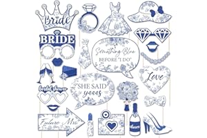 Bachelorette Photo Booth Props Kit- Team Bride Wedding Bride to Be Selfie Props Engagement Photo Booth Props for Bridal Showe