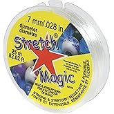 Stretch Magic Elastic Beading Cord – Clear Color, 0.7mm in Diameter, 25-Meter (82 ft) - Easy to Knot, Strong & Stretchy String for Making Beaded Jewelry