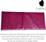 Glamified Disabled Badge Holder Leather Disability Parking Cover Maroon view 3