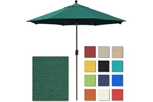 EliteShade USA 10-Year-Non-Fading 9Ft Market Umbrella Patio Umbrella Outdoor Table Umbrella with Ventilation, Forest Green