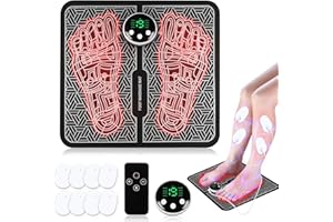 NEWIDAY EMS Foot Massager Mat for Muscle Relaxation, Foldable Back Massager & Legs Massager Pad with Remote Control, TENS(Models: KTR-2492)