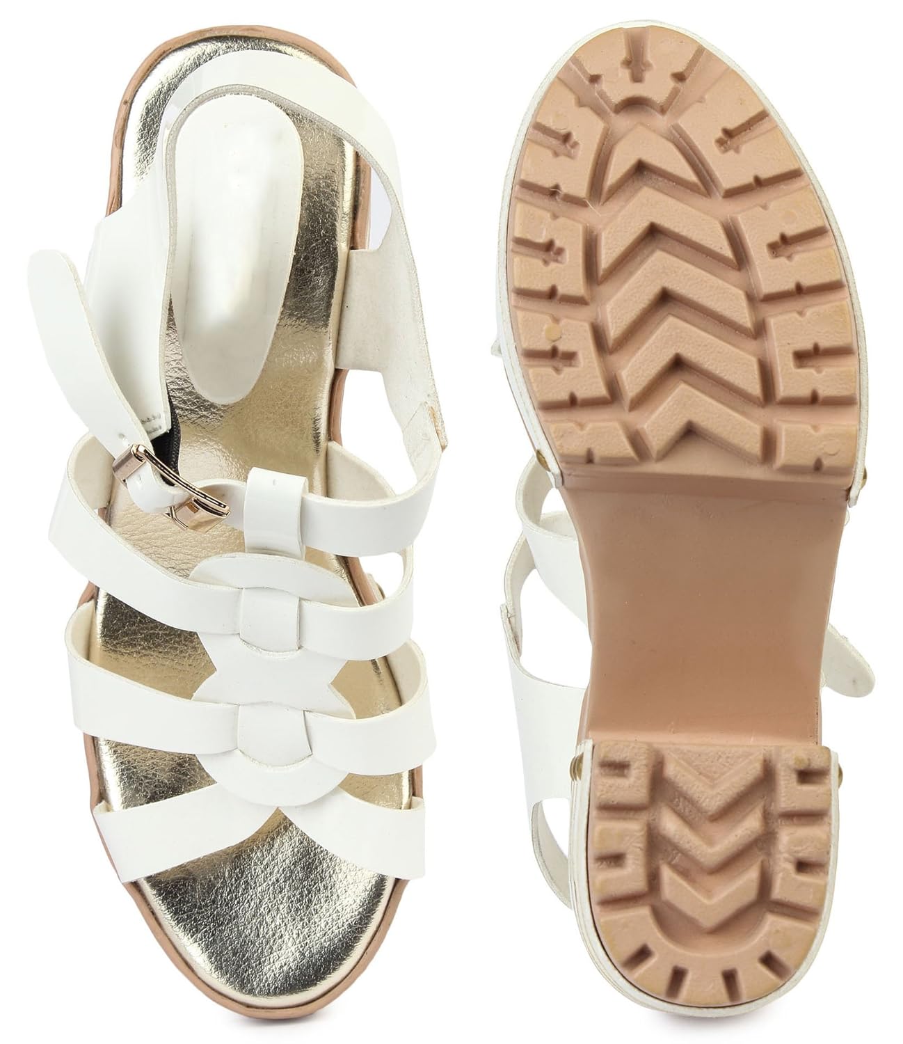 do bhai women's synthetic block heels