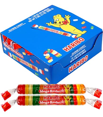 Haribo Roulette, 7/8-Ounce Rolls (Pack of 50) : Jelly Beans : Grocery & Gourmet Food